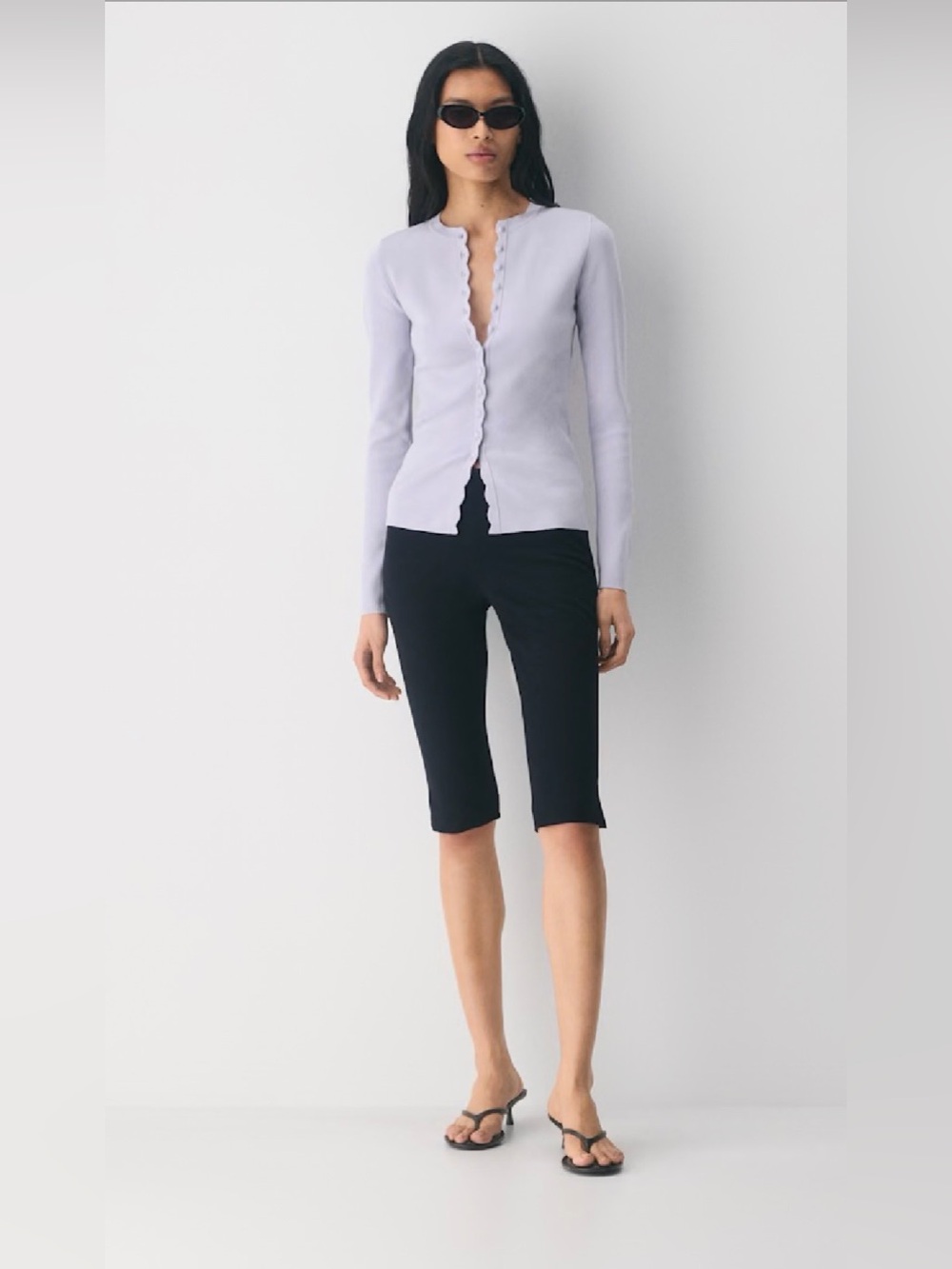 H&M lavender ribbed long sleeve sweater